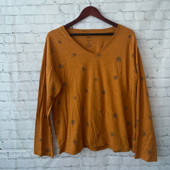 sonoma everyday tee dark yellow shirt size XL - Picture 2 of 4